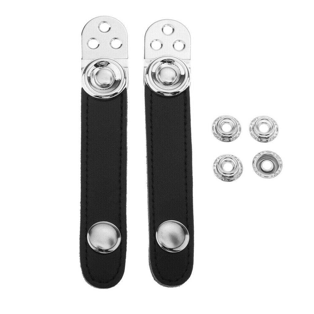 Black Accordion Bellows Straps with Metal Extension Film for Accordion 8.6cm