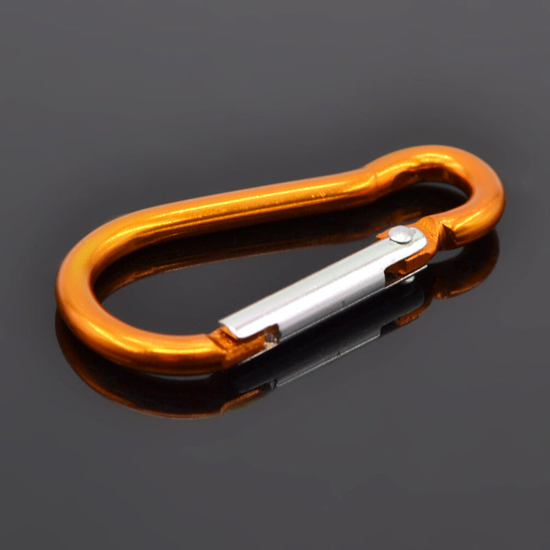 Gourd Shape Aluminium Alloy Hook D-Ring Key Chain Clip Outdoor Hook Random 5pcs