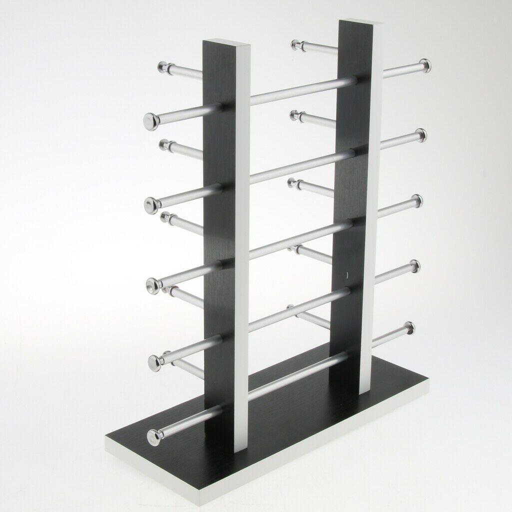 Sunglasses Display Rack Eyeglass Glasses Show Stand Holder, Durable - Black