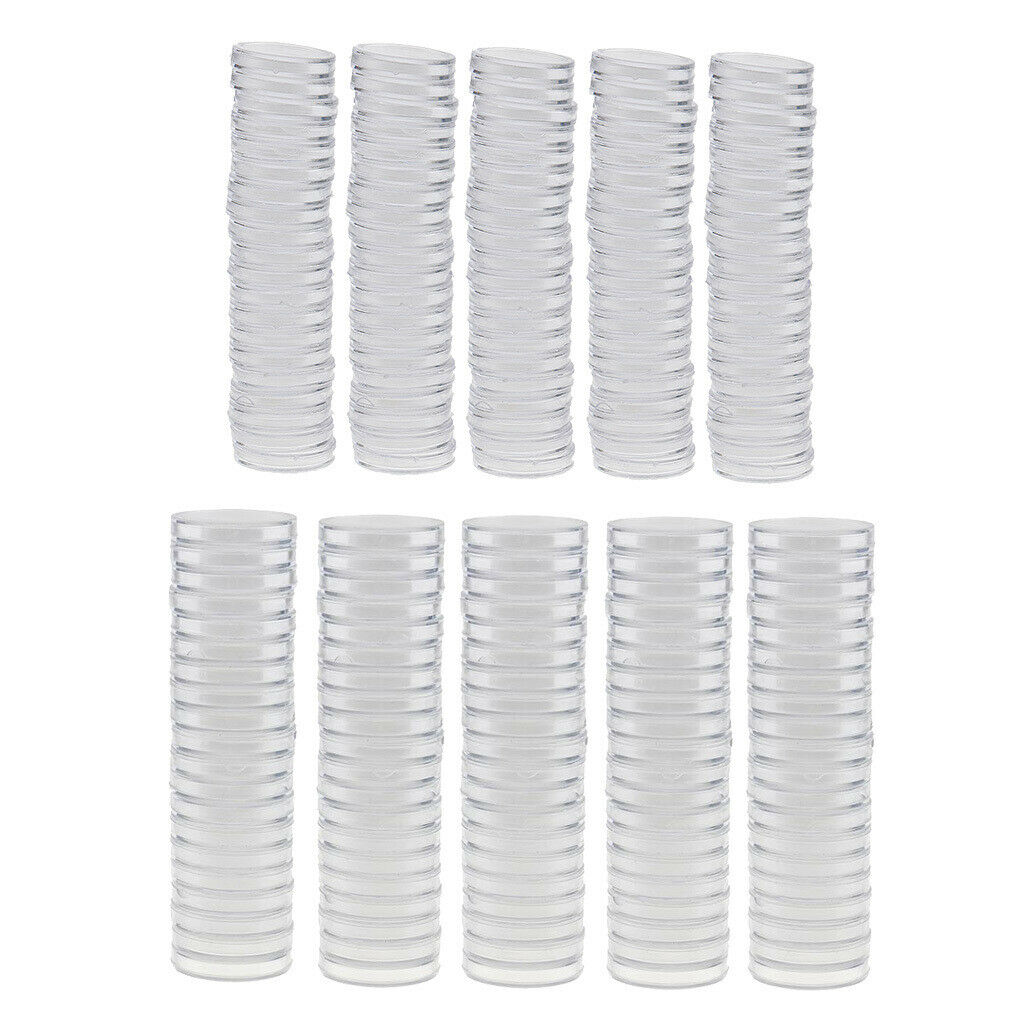 Clear Coin Capsules Case Coins Holders Container Storage Boxes Organizer