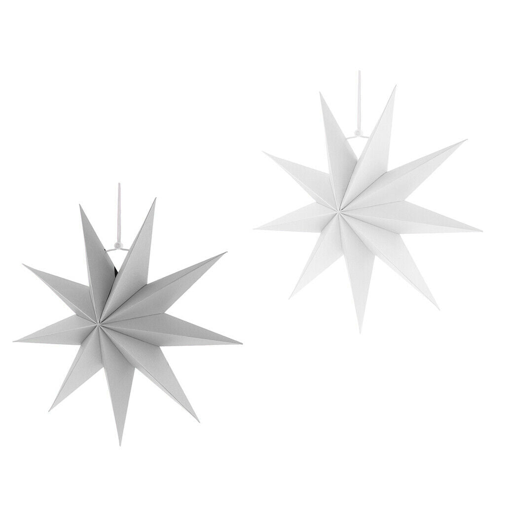 2pcs Paper Star Party Hanging Craft Wedding Decoration Hanging Ornaments