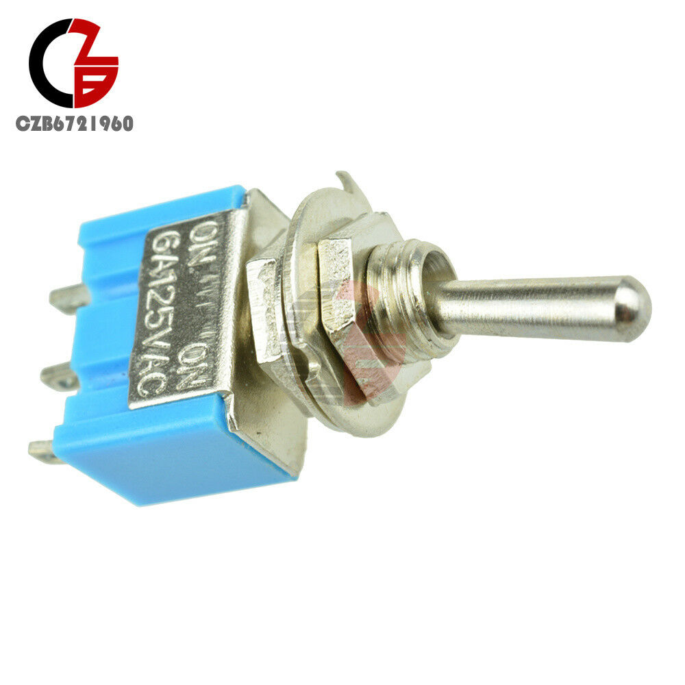 5PCS Mini 6A 125VAC SPDT MTS-102 3-Pin 2 Position On-on Toggle Switches Practic