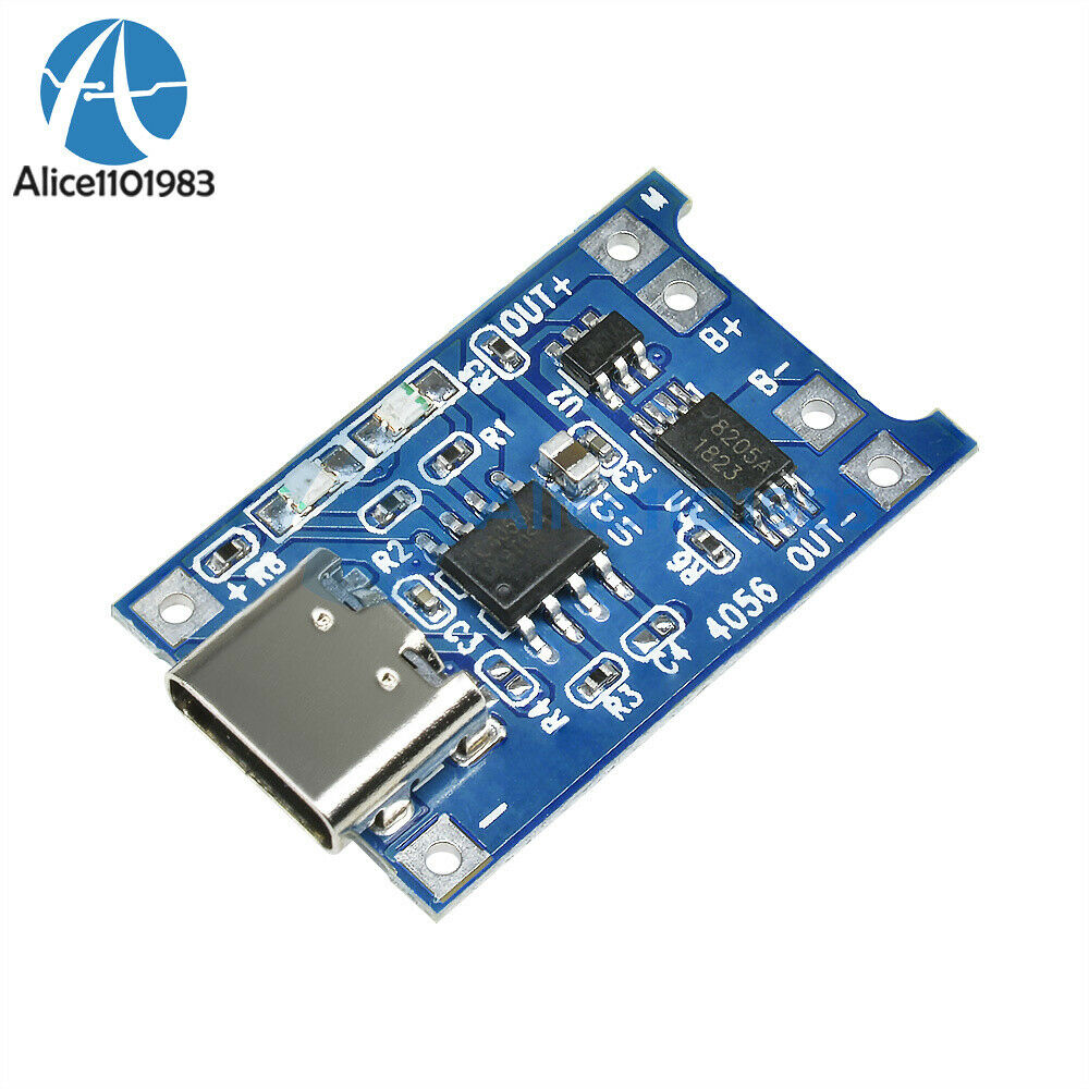 1PC 5V 1A 18650 TC4056A Lithium Battery Charger Type-C USB Module Charging Board