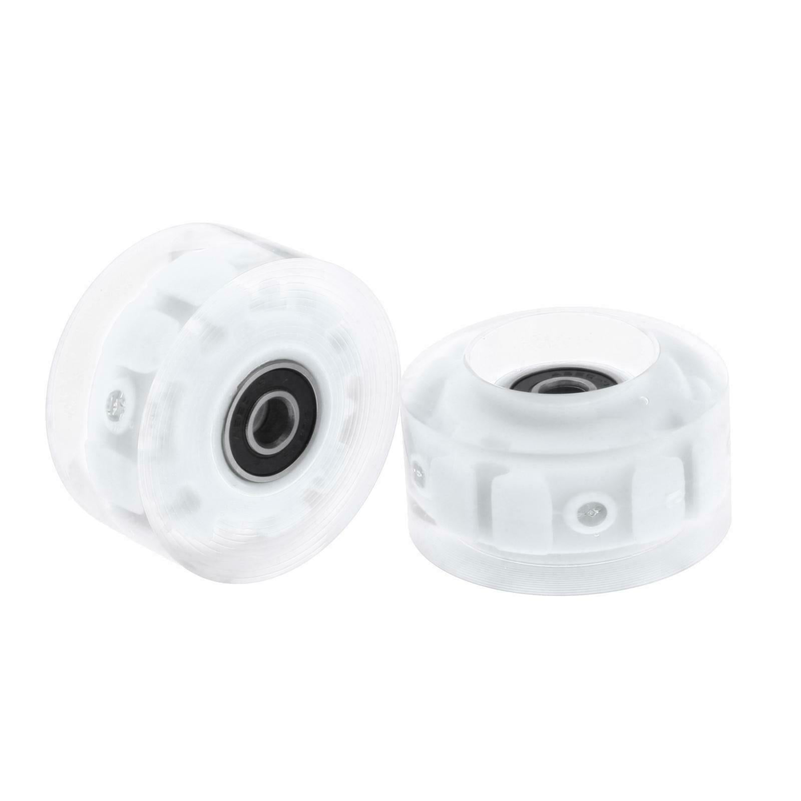 2X 4 Pack Roller Skate Wheels with Bearings for Double Row Skateboard Pink
