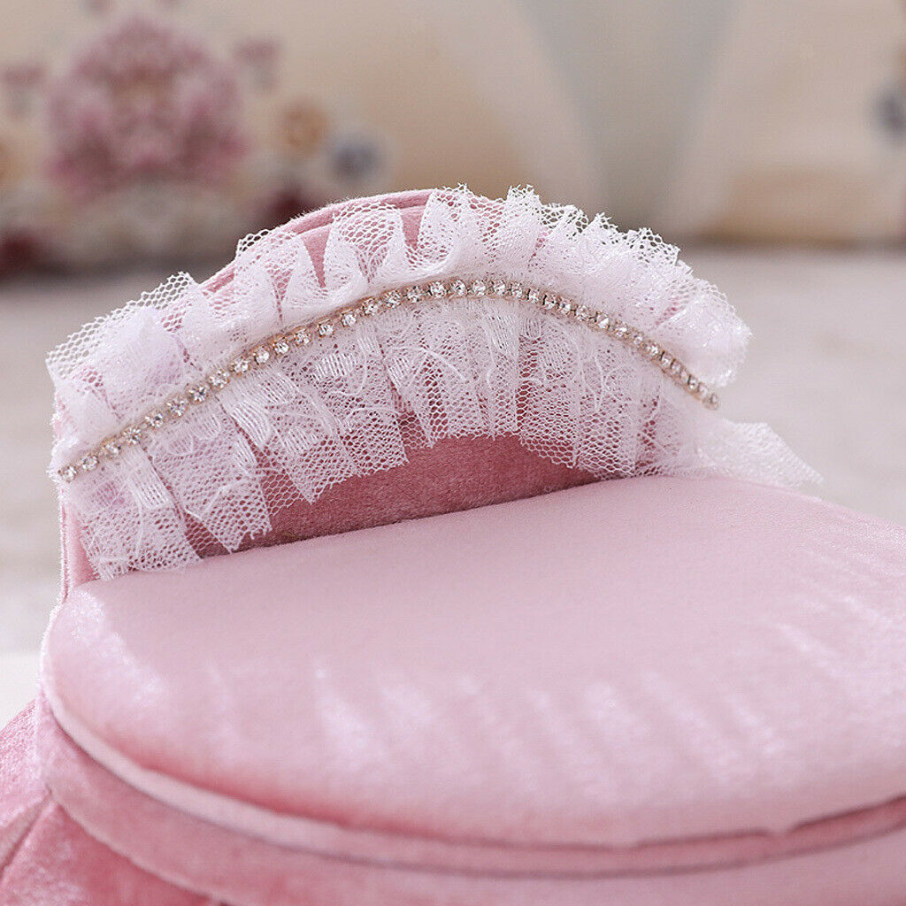Mini Lace Bed Jewelry Box Organizer Travel Case Jewellery Display Storage Gift