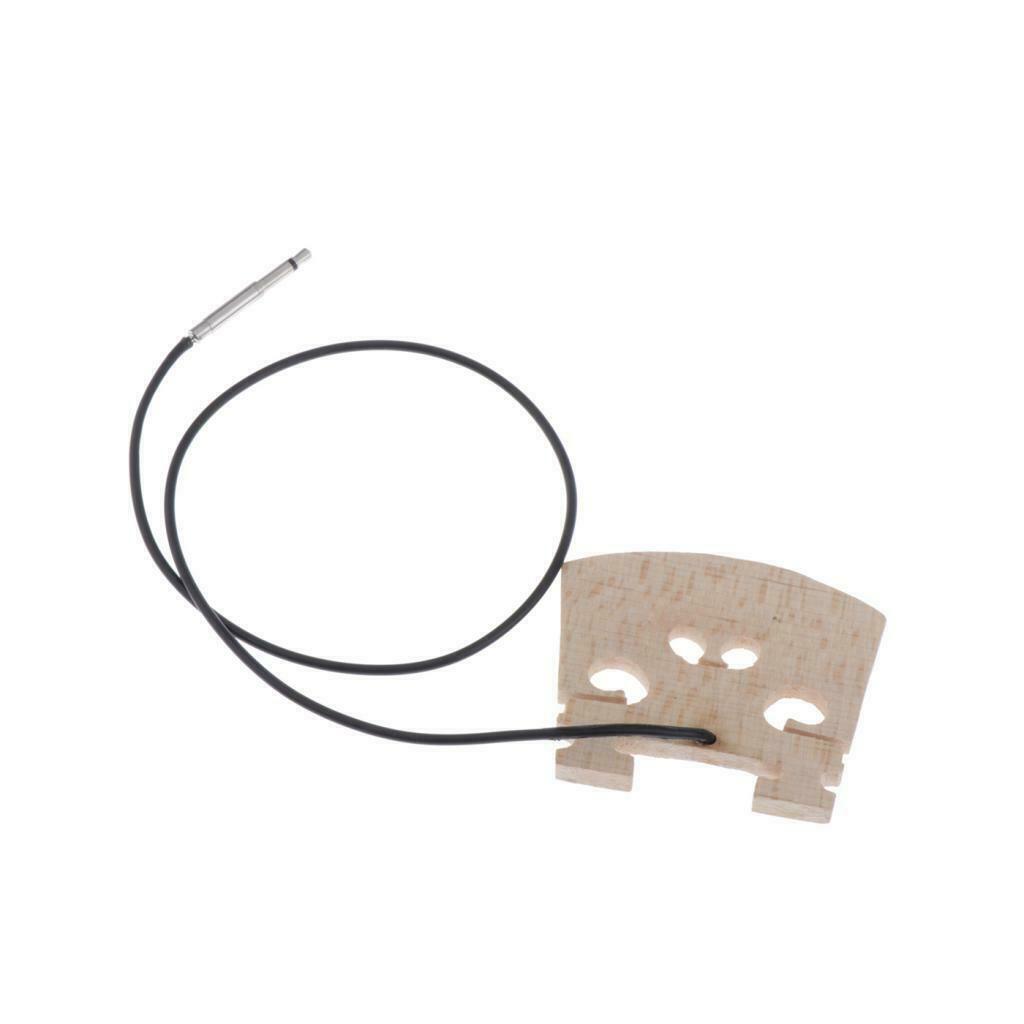 Violin Bridge with Embedded Piezo Pickup, Jack Included for 4/4 Violin