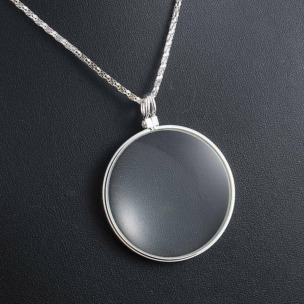 Necklace Magnifier Hanging Loupe 5X Utility Monocle Len Magnifying Glass Pendant