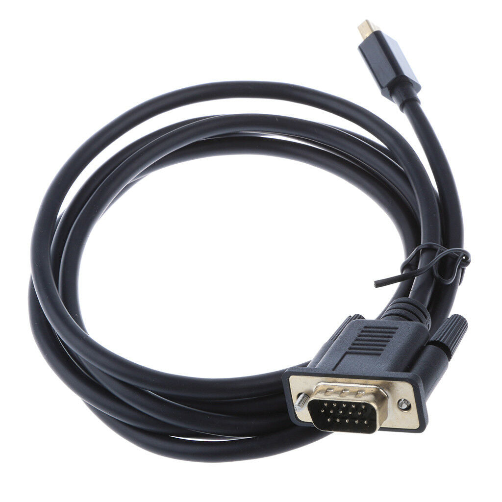 1.8meter Mini DisplayPort DP to VGA Cable Low-profile for MacBook Pro 13/15"