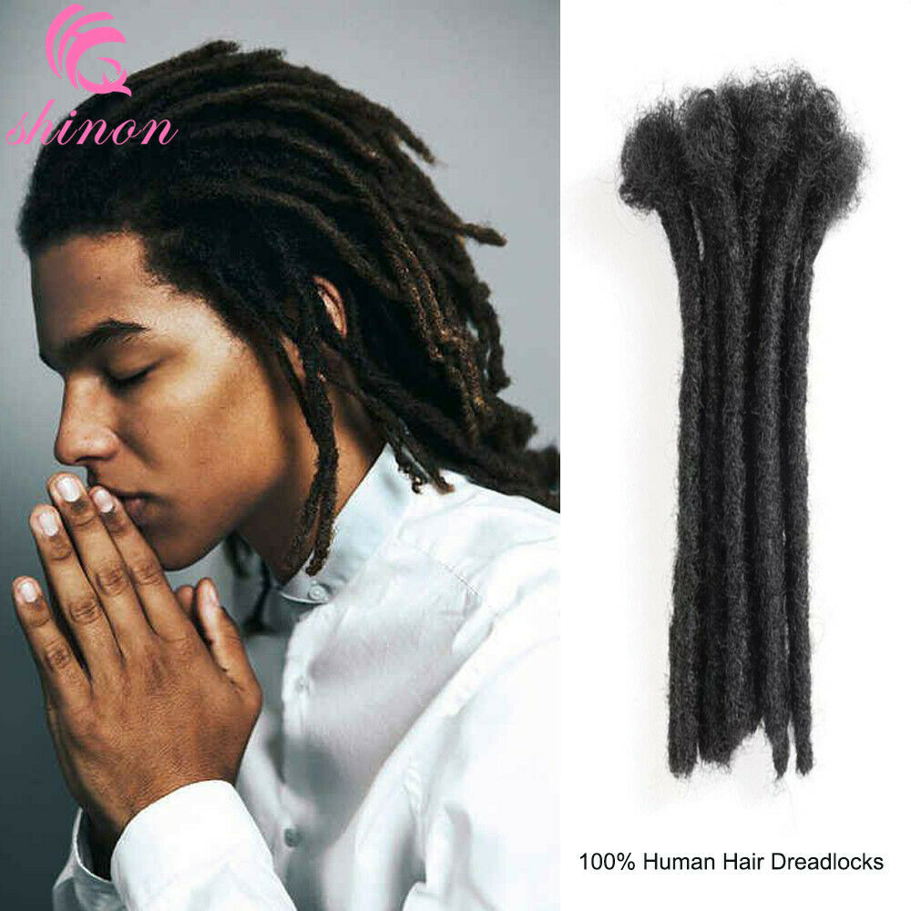 10PCS 8" Handmade Dreadlocks 100% Human Hair Dreads Reggae Locs Hair Extensions