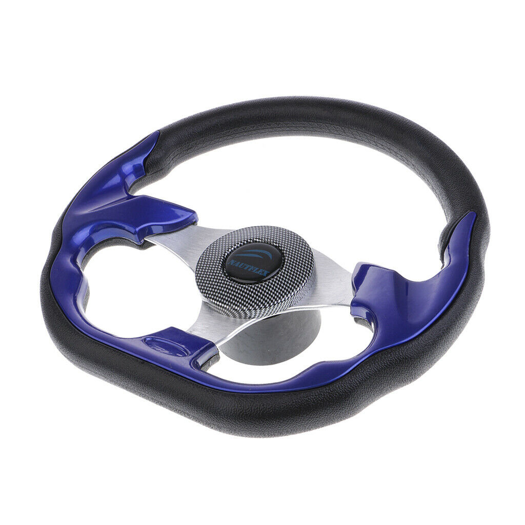 320mm Battle Style 3-spoke Marine Steering Wheel with Soft Foam Grip 3/4"