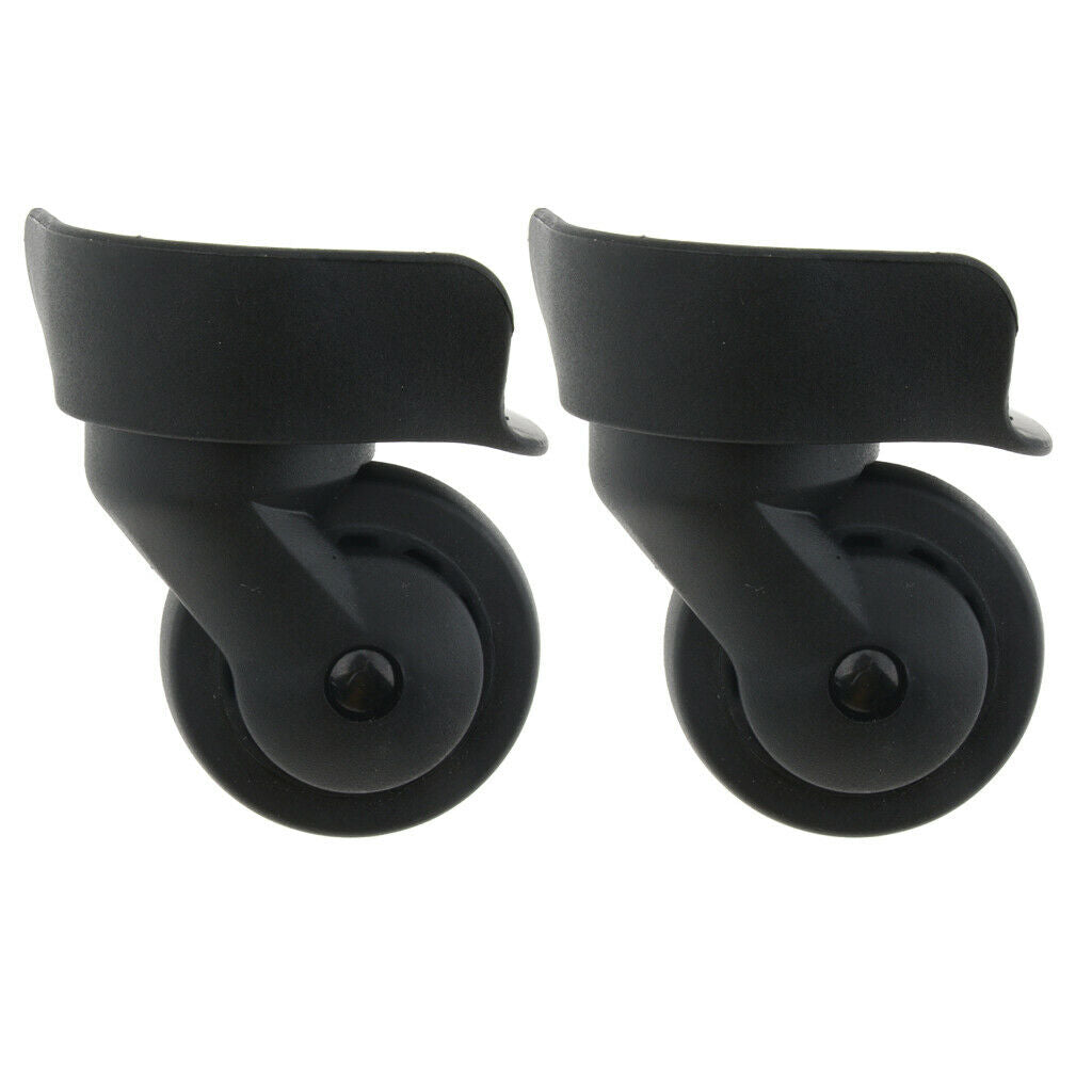 2 Pieces DIY Travel Luggage Left And Right Swiveling Roller Coaster Wheels A65