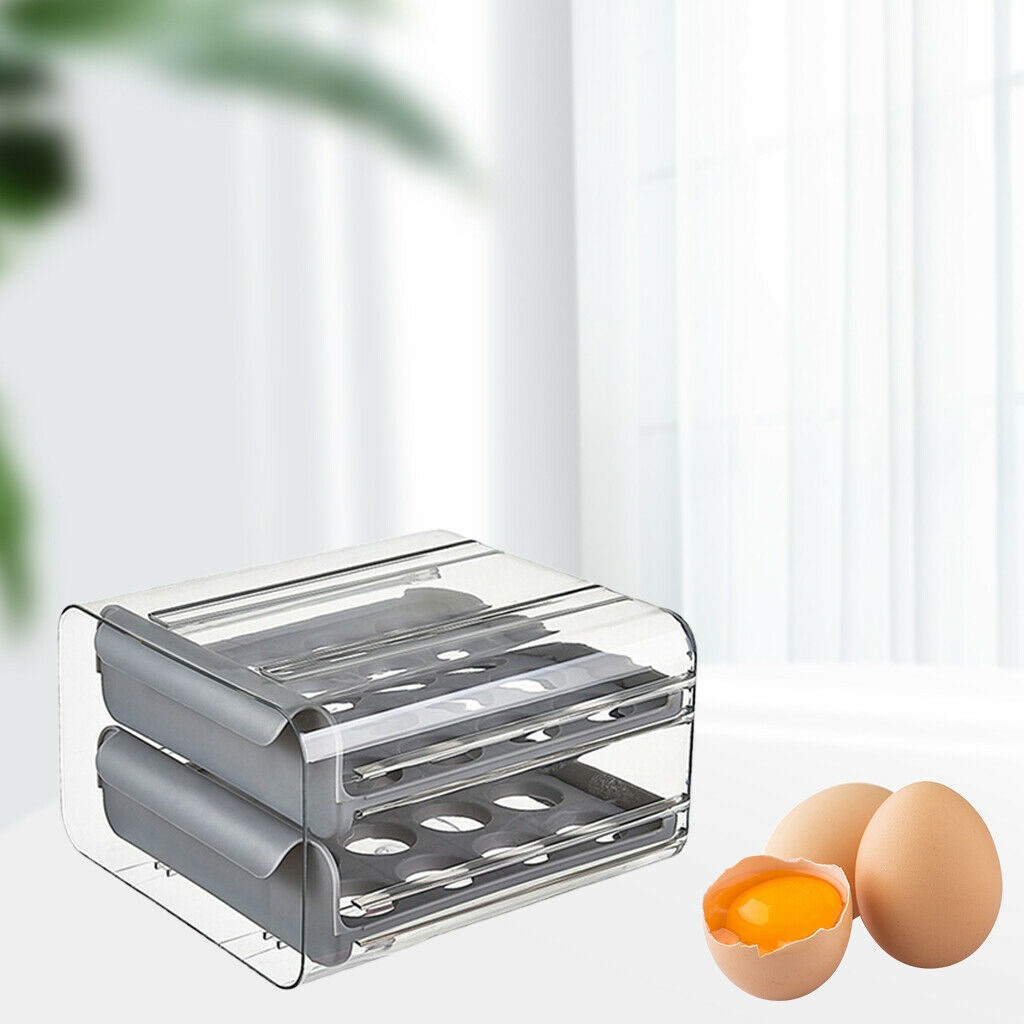 Egg Holder for Refrigerator Egg Container for Fridge with Lids Egg Box