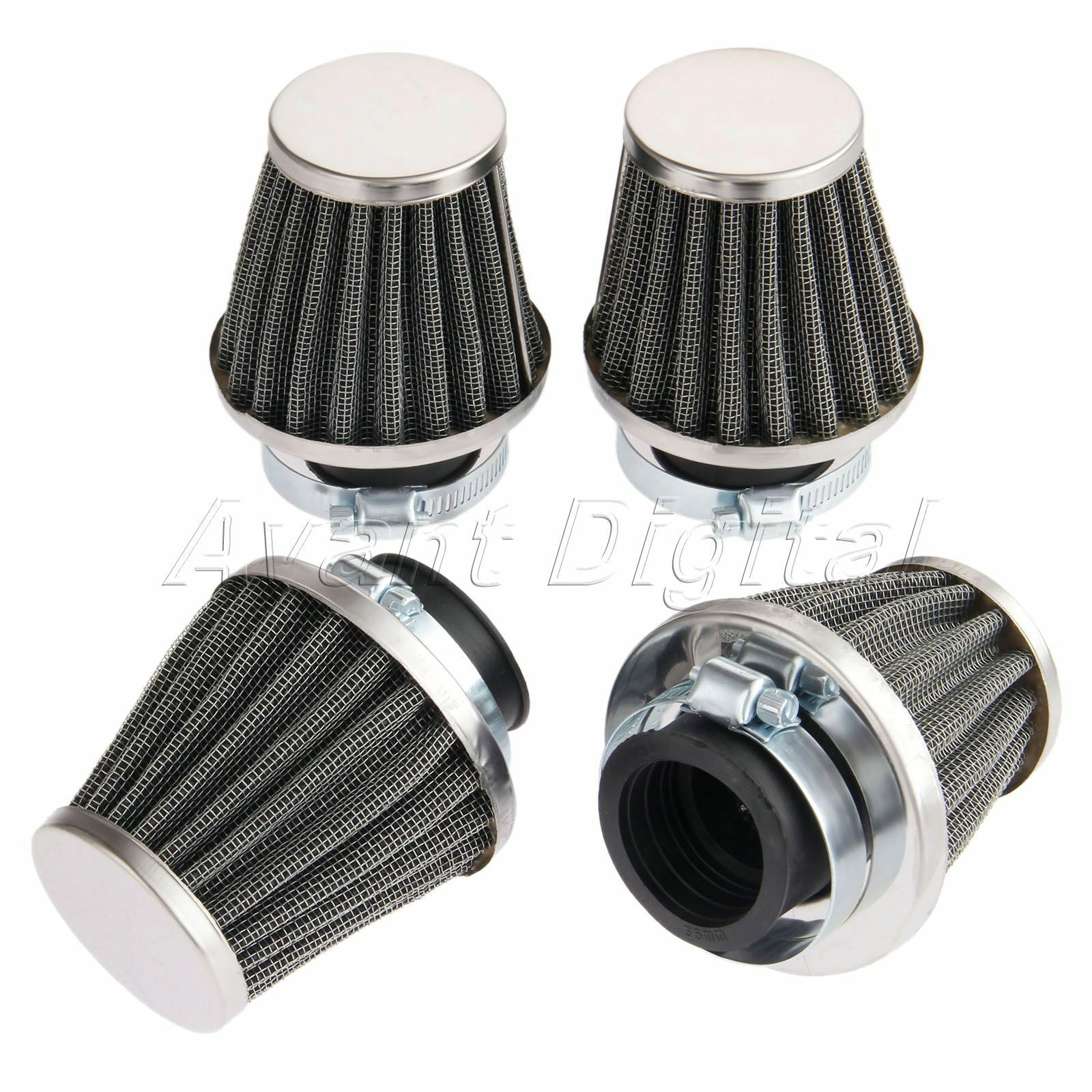 4PCS 35mm Air Intake Filter Cleaner Pod Motorcycle ATV  Bike Go Kart Dirt Pit