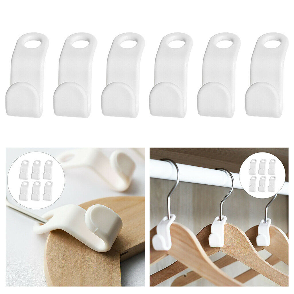 6x Clothes Hanger Connector Huggable Hangers Outfit Hanger Hook Hangers