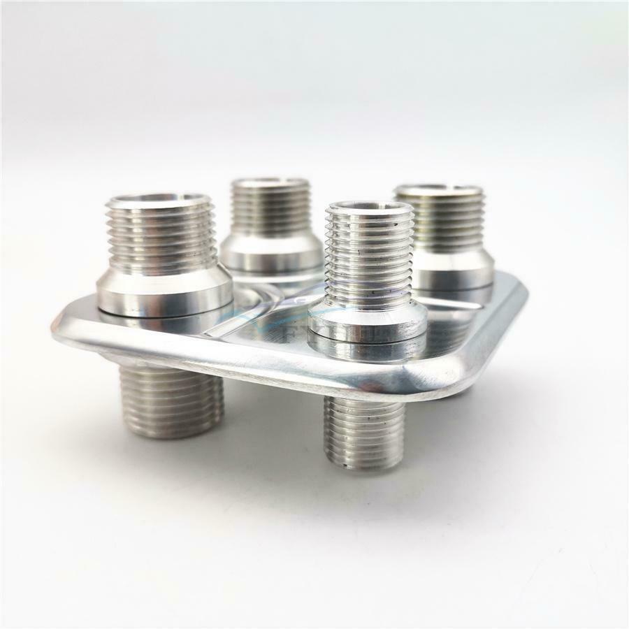 1 × 6061-T6 Billet Aluminum Polished Finish Air Conditioning Heater Hose Fitting