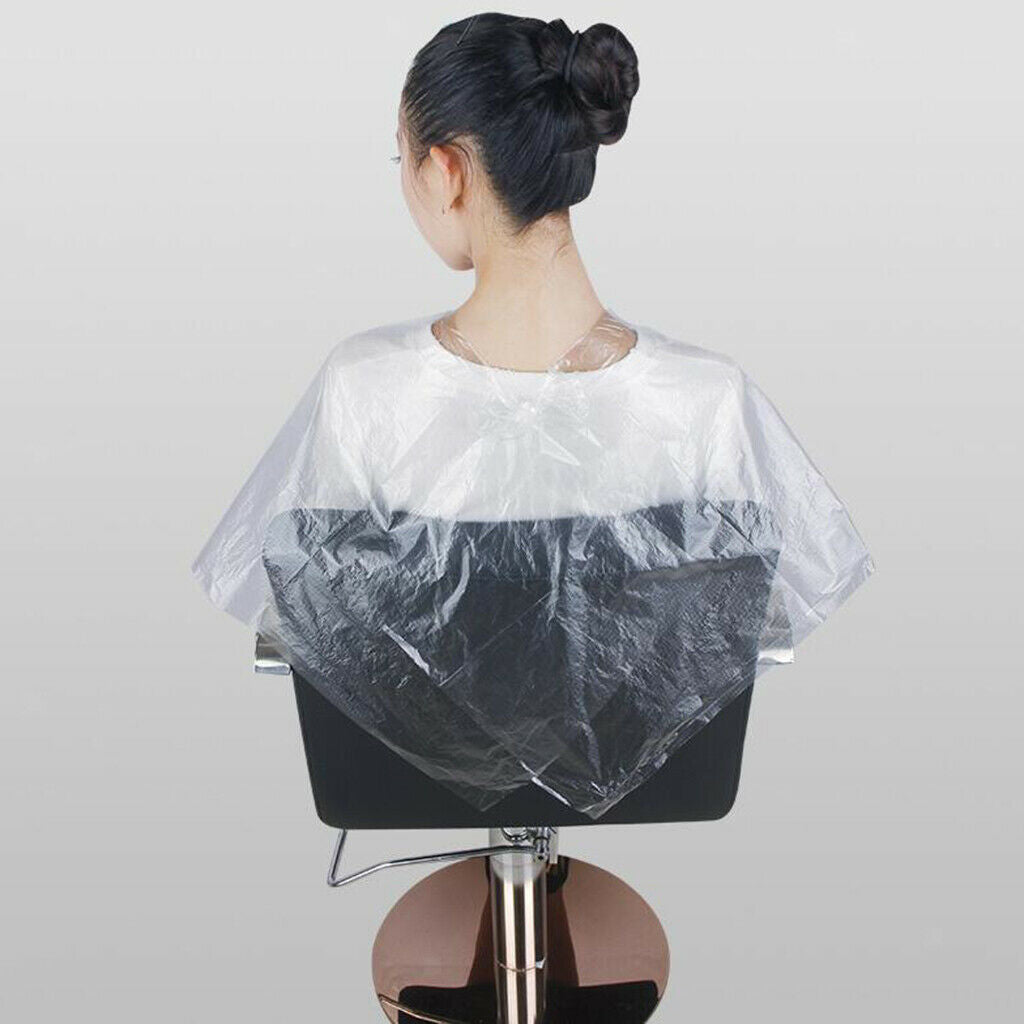 400x Disposable Hair Cutting Capes Gowns Salon Barber Styling Apron w/Hair Clip