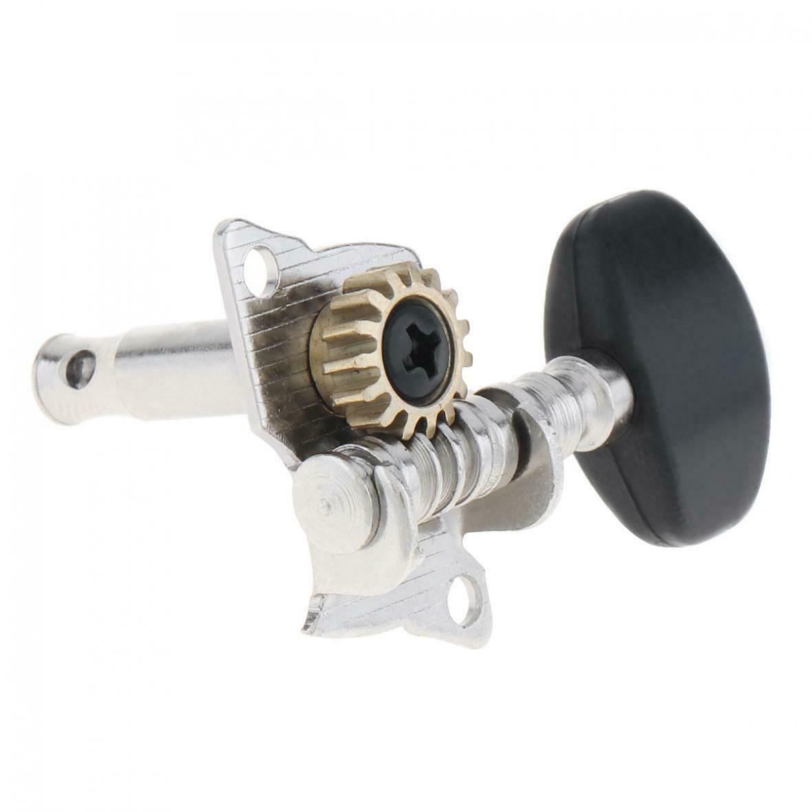 4pcs Ukulele Black Tuning Pegs 2R+2L Steel Machine Heads Tuners for 21 23 26''