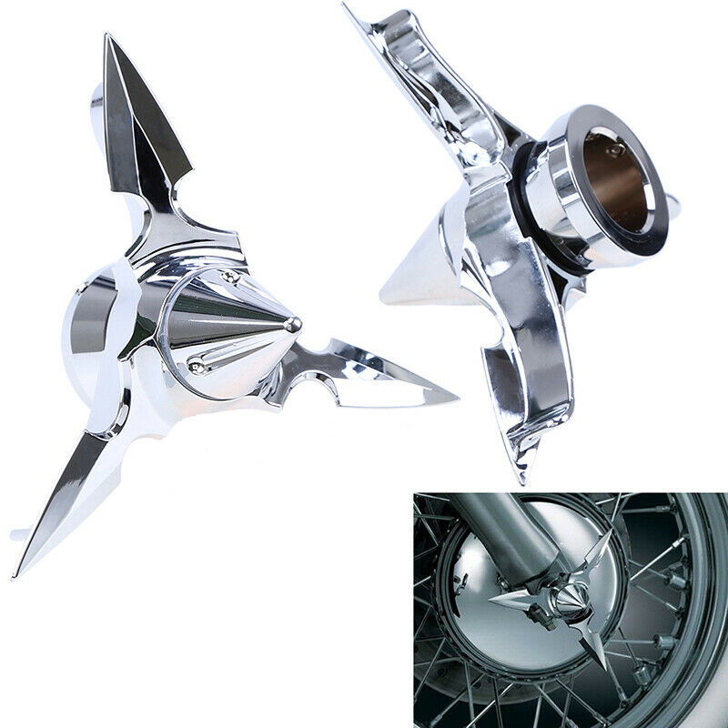 Aluminum+Plastic Motorcycle  Wheel Axle Spiral Decoration Cover Universal New