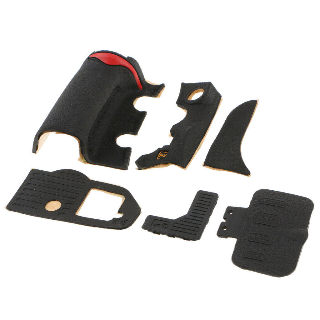 6 Pieces Camera Body Front/Rear Grip Rubber Cover Unit for Nikon D700 DSLR