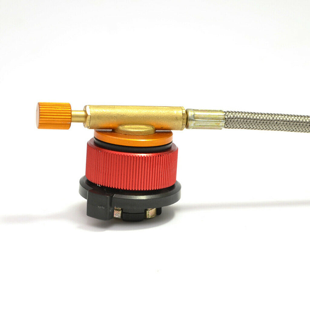 Outdoor Camping Stove Gas Refill Adapter Picnic Burner Connector Red