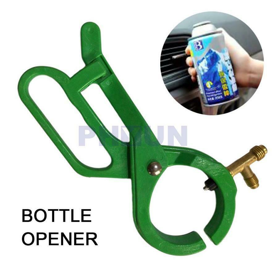 1pc Car A/C Refrigerant Oil Charge Side Can Tap Valve 3-in-1 Tool Bottle Opener