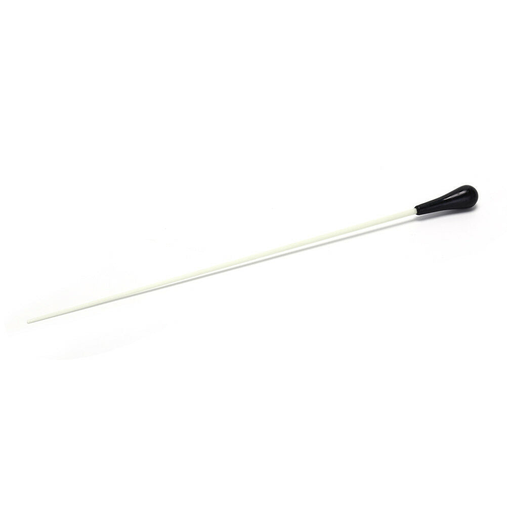1pc Black ABS Handle Musical Music Conductor Baton Gift White 39CM lengthDDAU