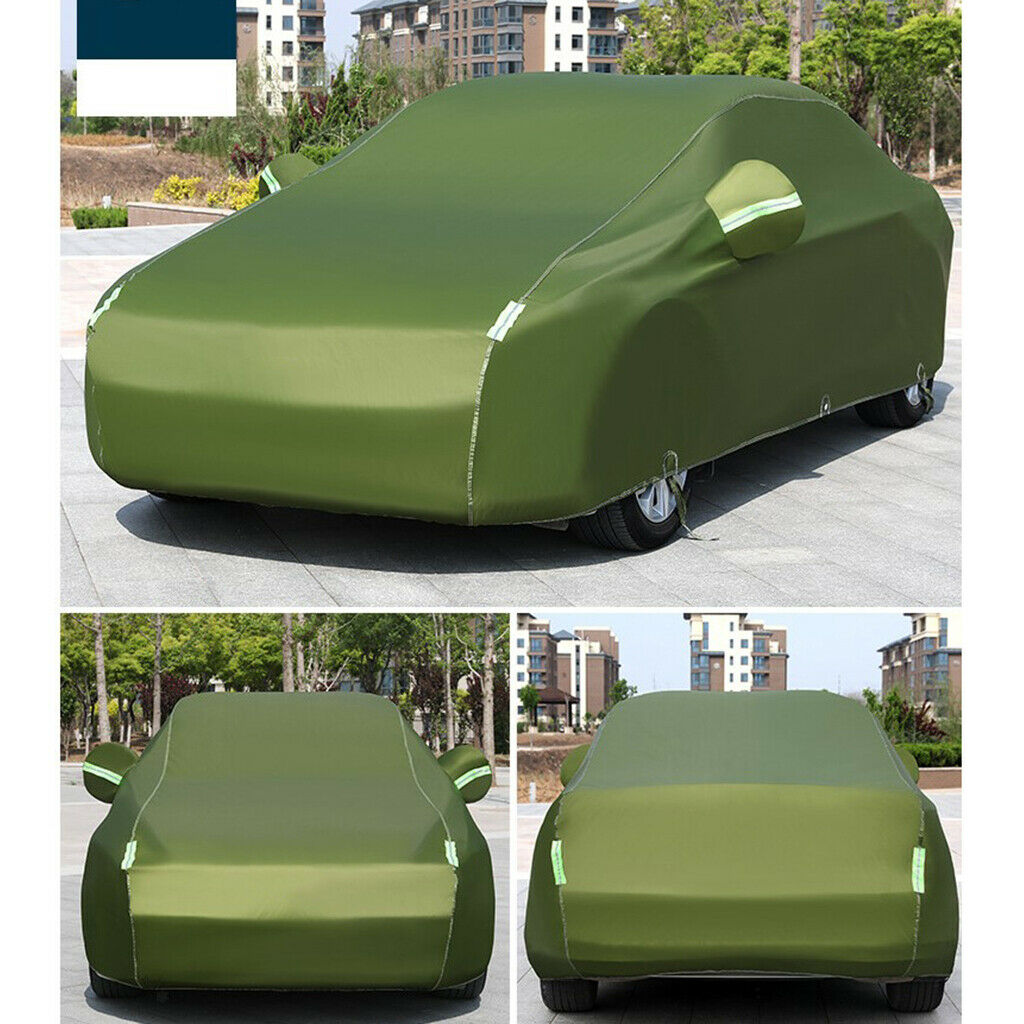 Full Car Cover Windproof Protection Universal Fit Sedan Wagon 1 Layer Green