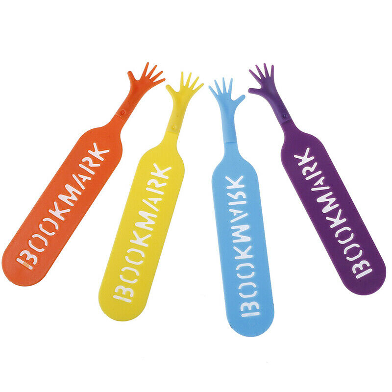 4 pcs/set Colorful Plastic Bookmarks Set Creative Gift Children Stationery.DD