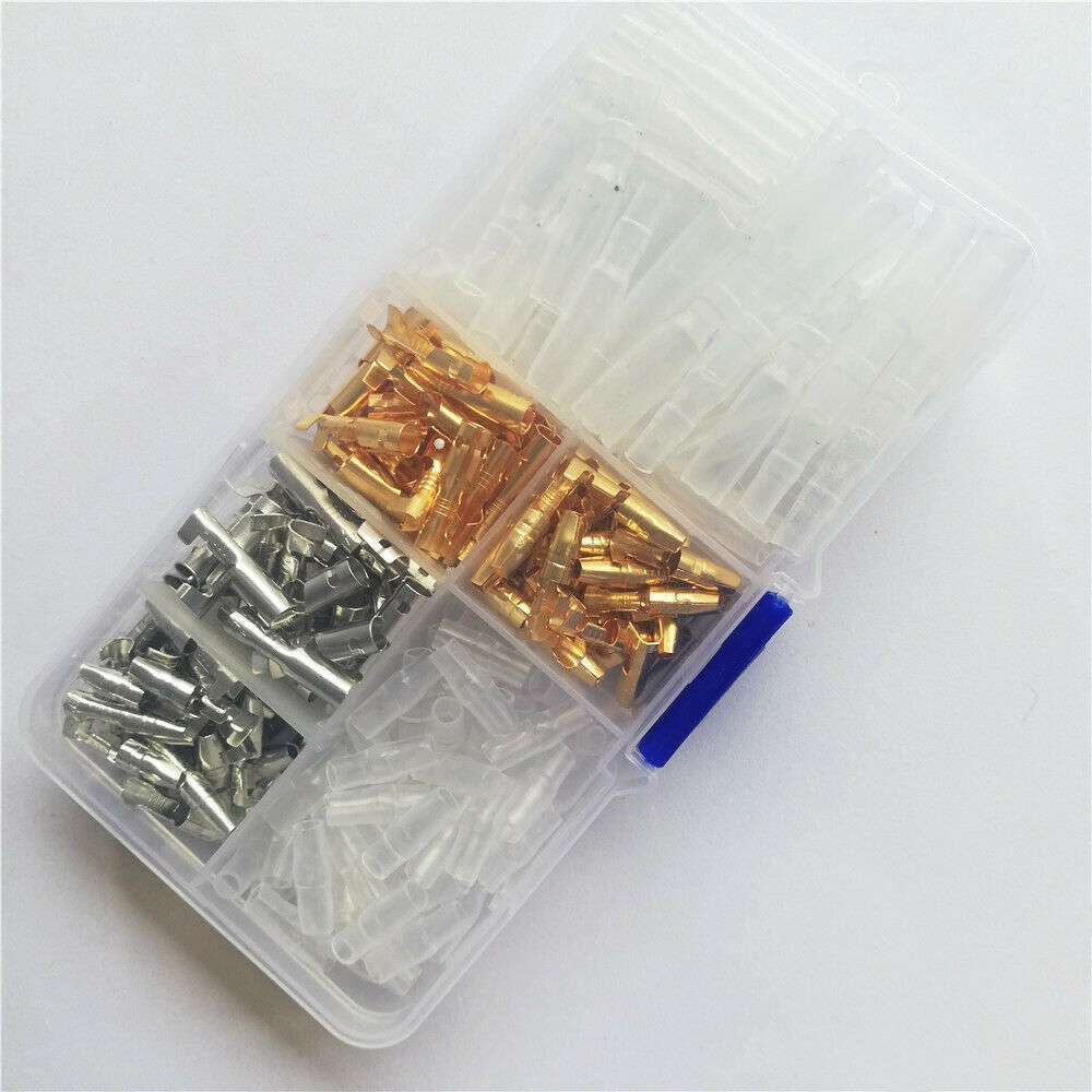 240PCS Car Motorcycle Brass Bullet Connector 4.0mm Male & Female Wire Terminals