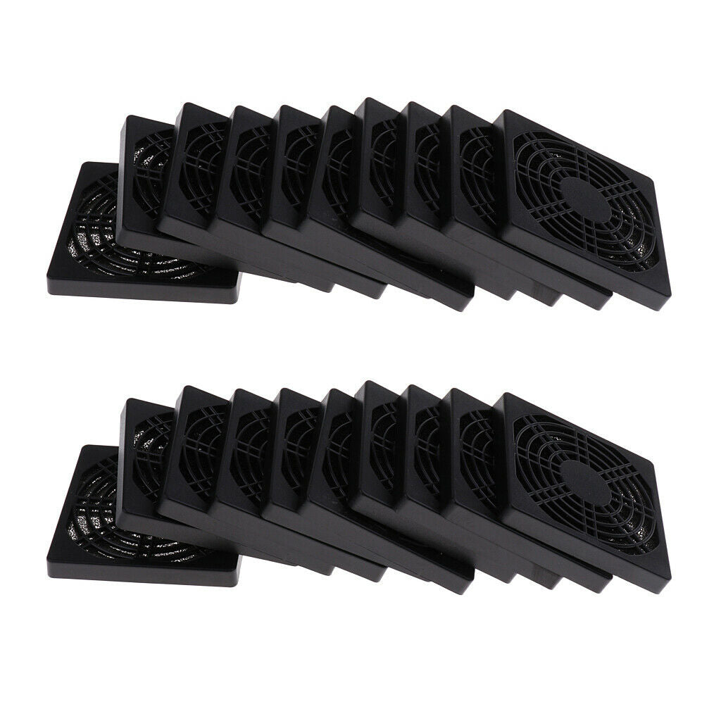 20x Ventilation Protection Grille With Dust Filter For Fan PC Computer Case 8cm