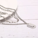 Cross Pendant  Metal  Long Chain Punk Necklace Fashion Women men Jewelry Gif Lt