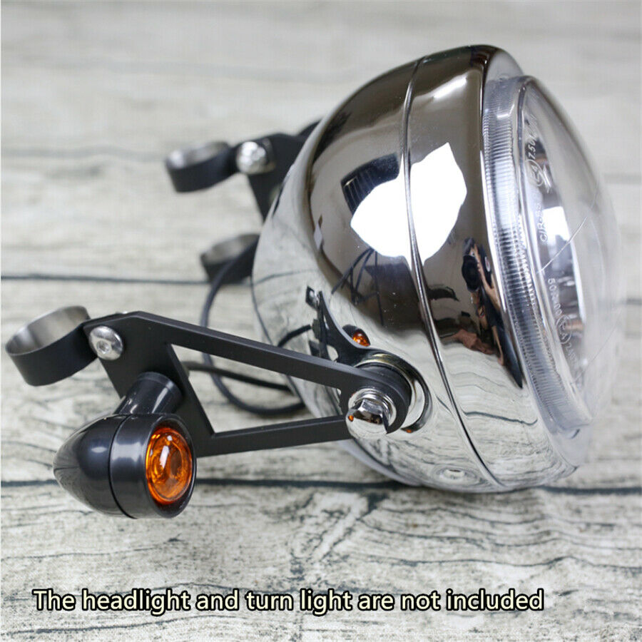 41mm Fork Motorcycle Light Bracket Steel Black headlight Turn Lights Holder
