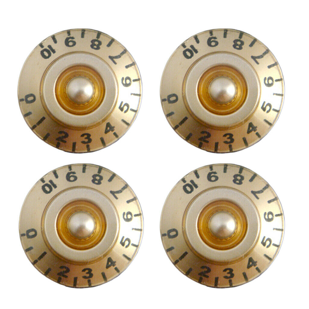 4 Pcs Speed Volume Tone Control Knobs For Les Paul LP Electric Guitar Golden