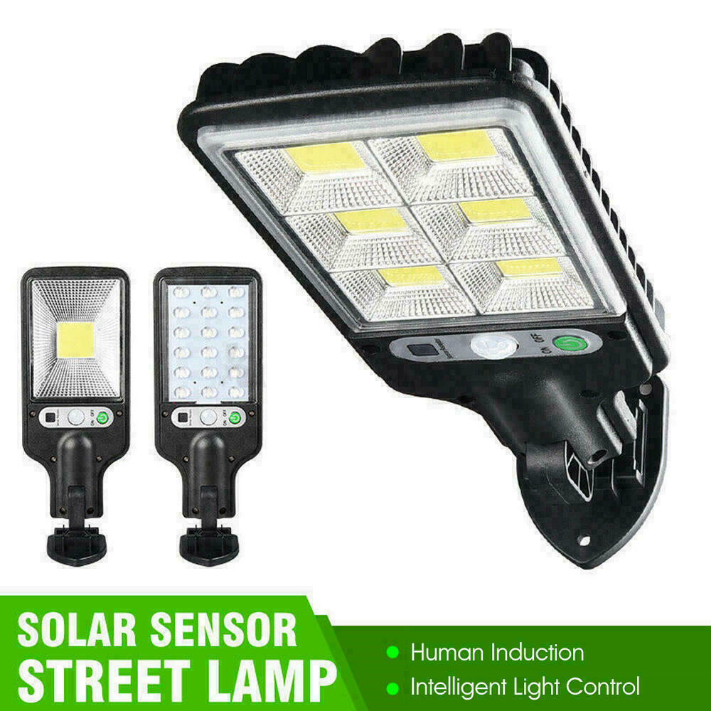 600W LED Solar Wall Light Motion Sensor Outdoor Garden Security Street Lamp