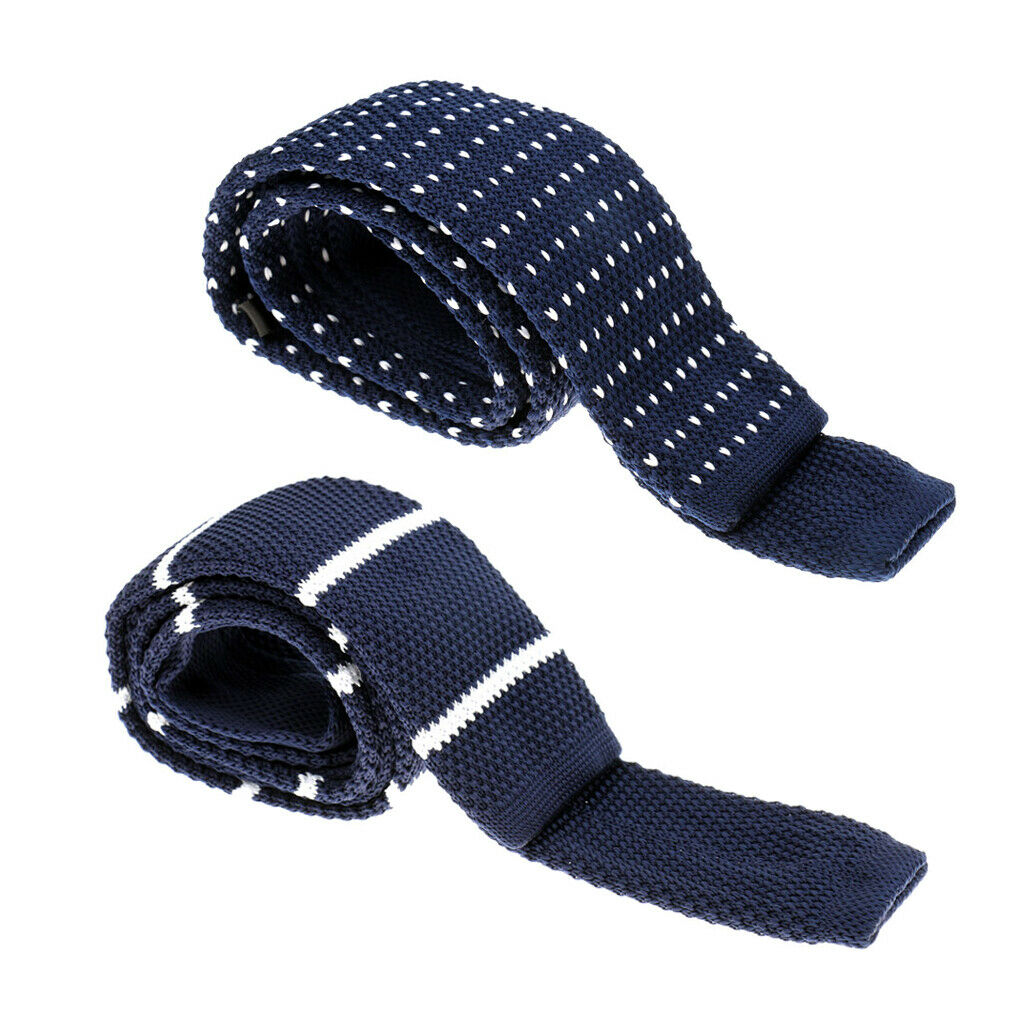 2 Pieces Fashion Knit Knitted Ties Necktie Party Bridal Wedding Formal Casual