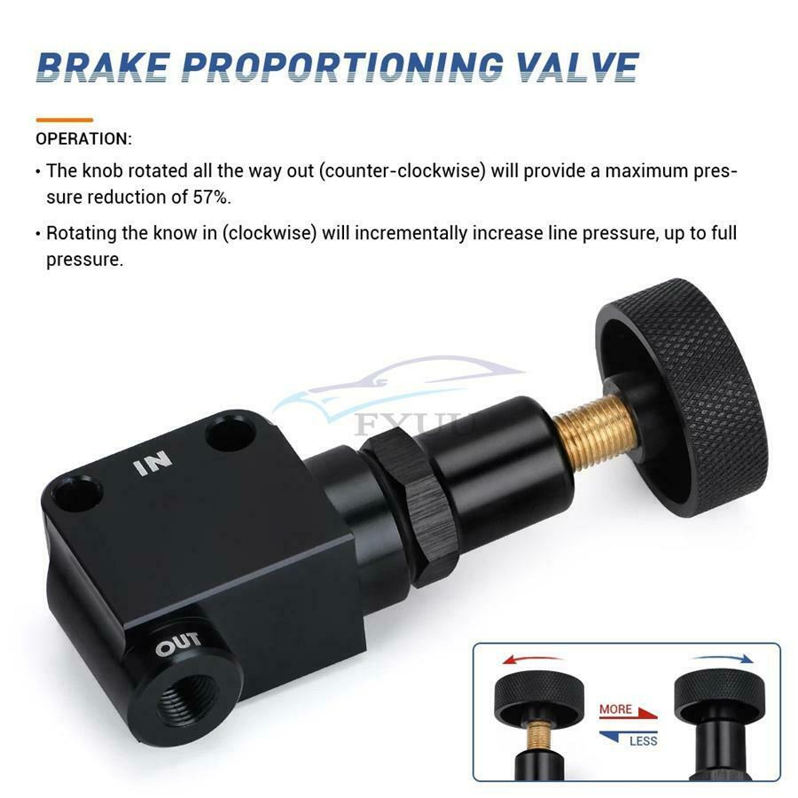 1×Adjustable Pressure Regulator Screw Knob Brake Proportioning Valve For Wilwood