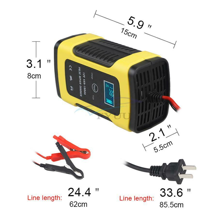 1 Piece DC 12V 5-6A 3-Stage Automatic Switchmode Pulse Repair Battery Charger