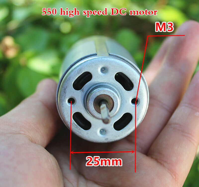 DC7.2V 550 high-power DC motor forward and reverse high speed with cooling fan