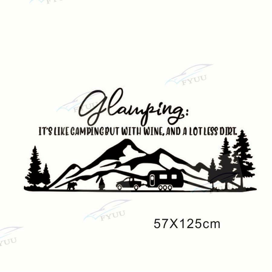 For Camper RV Trailer Stripes Graphics Waterproof Vinyl Graphics Car Stickers 6x