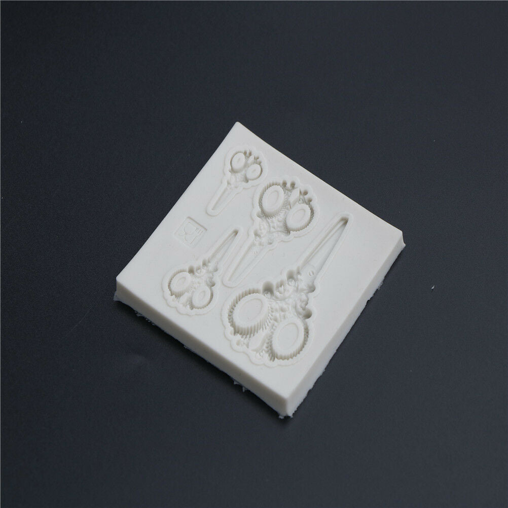 Scissors Silicone Fondant Mold Cake Decorating Tools Chocolate Gumpaste Mo.l8