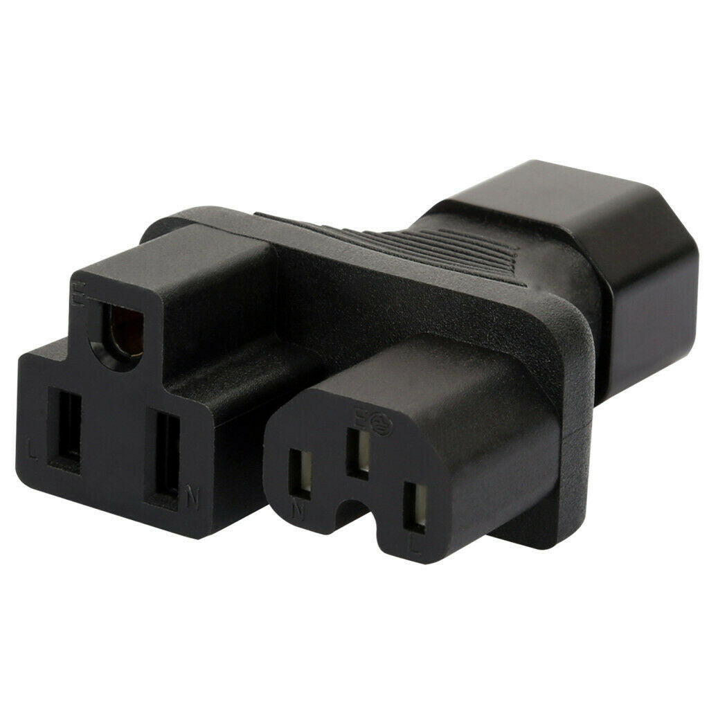 1 X IEC 320 C14 To C13 Male To Female AC Power Adapter