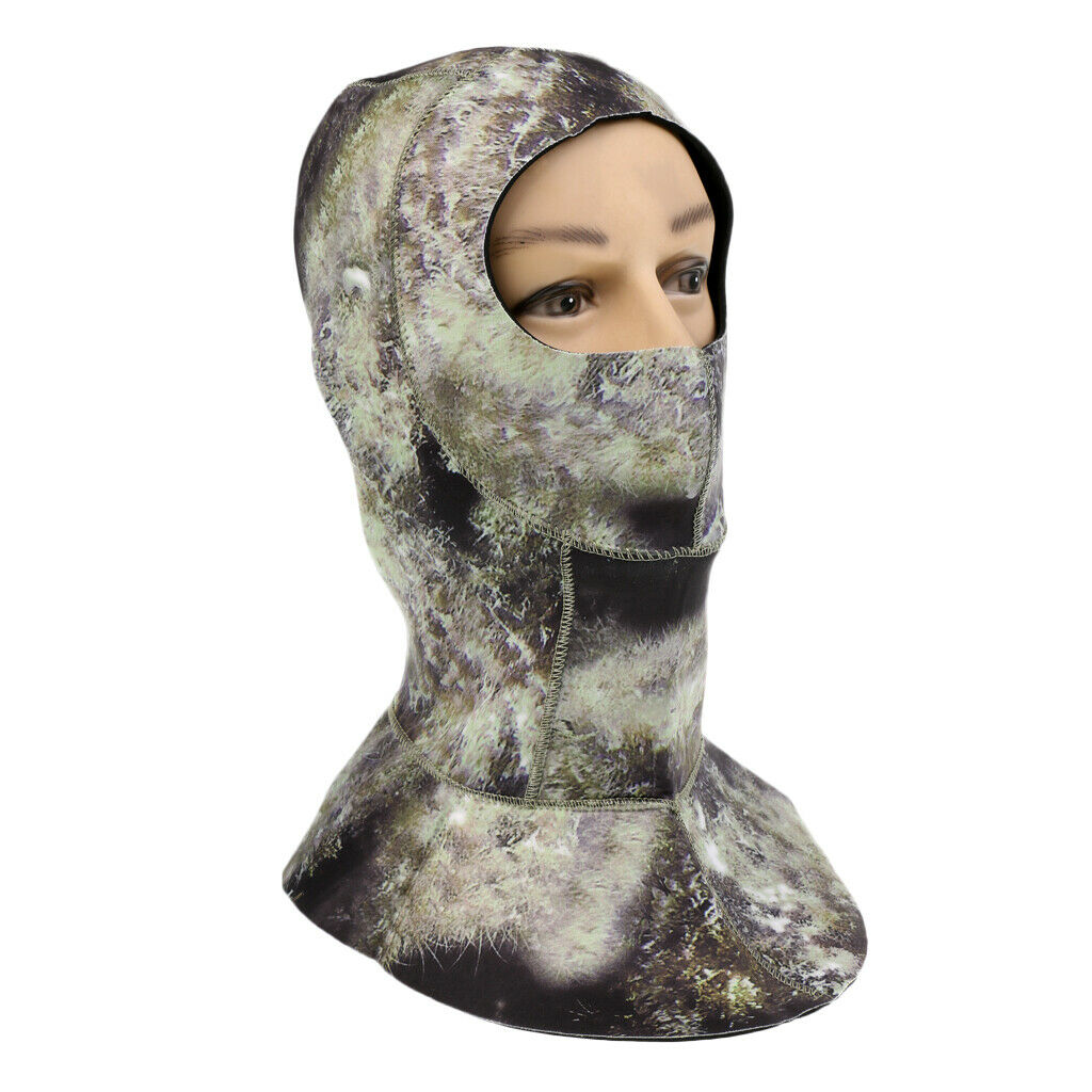 Diving Surfing Wetsuits 3mm Neoprene Vented Bib Hood XXL Green Camouflage