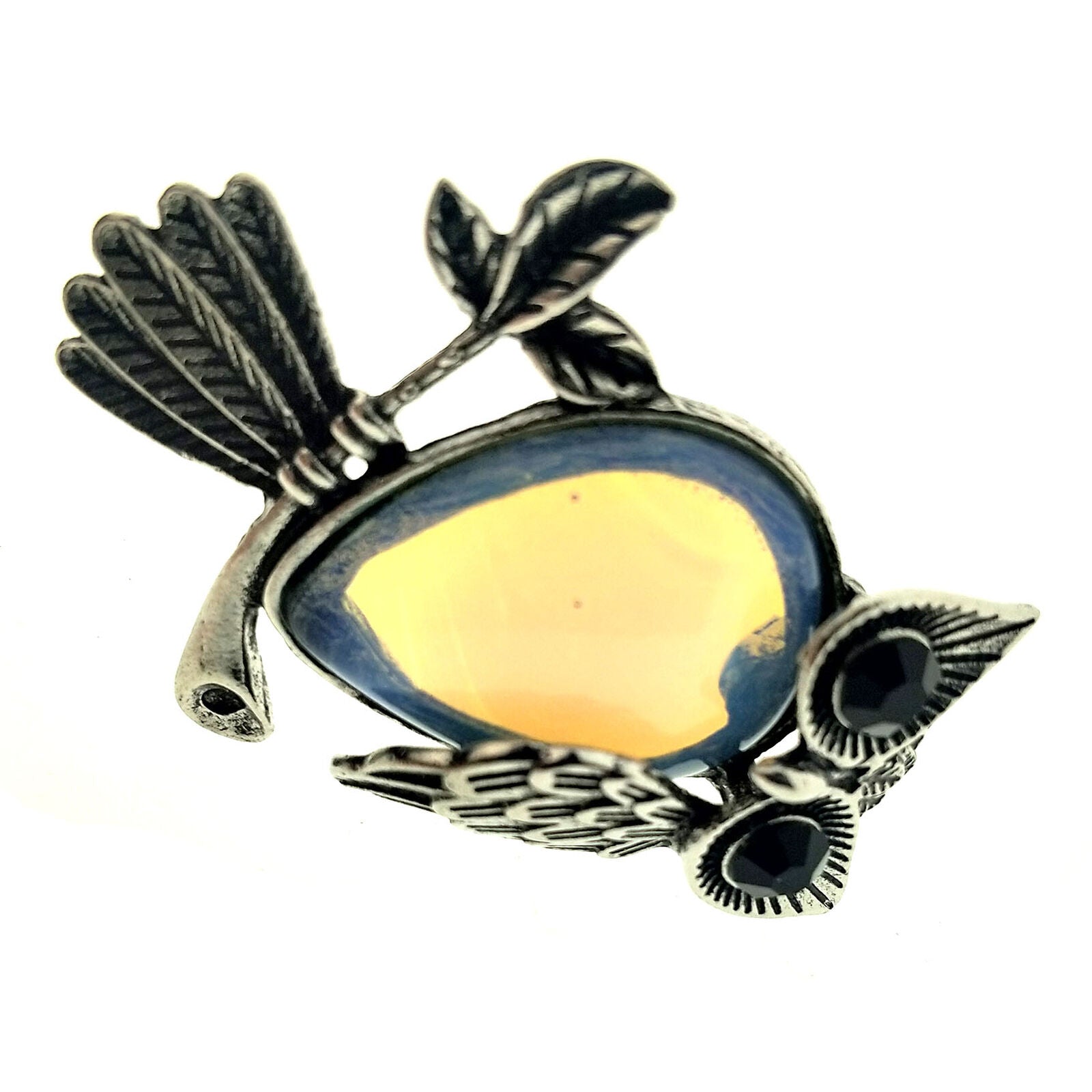 Opal Stone Owl Pendant Chakra Reiki Healing Amulet Energy