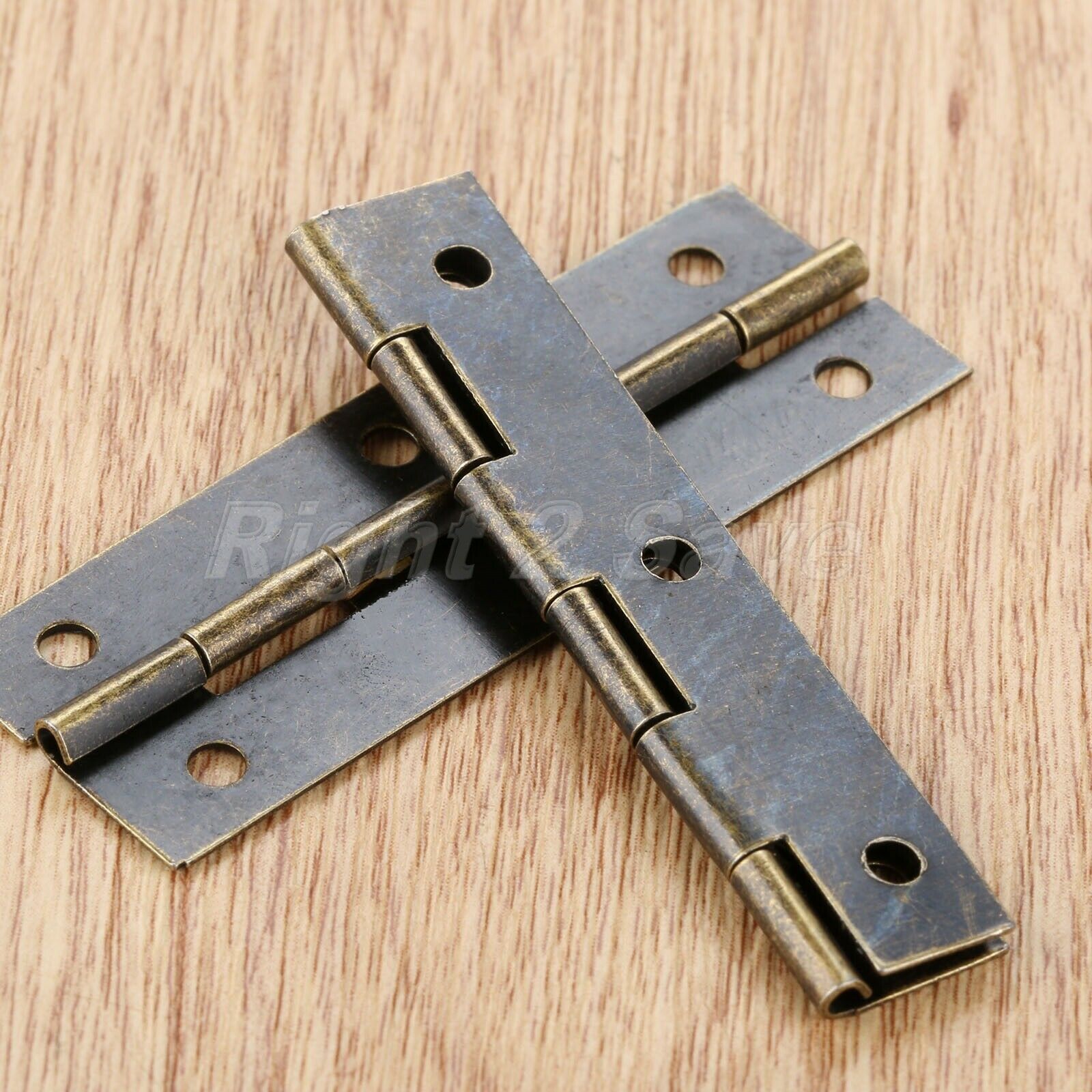 60*20mm Retro Cabinet Hinges Wardrobe Jewelry Box Furniture Door Hinges w/ Screw
