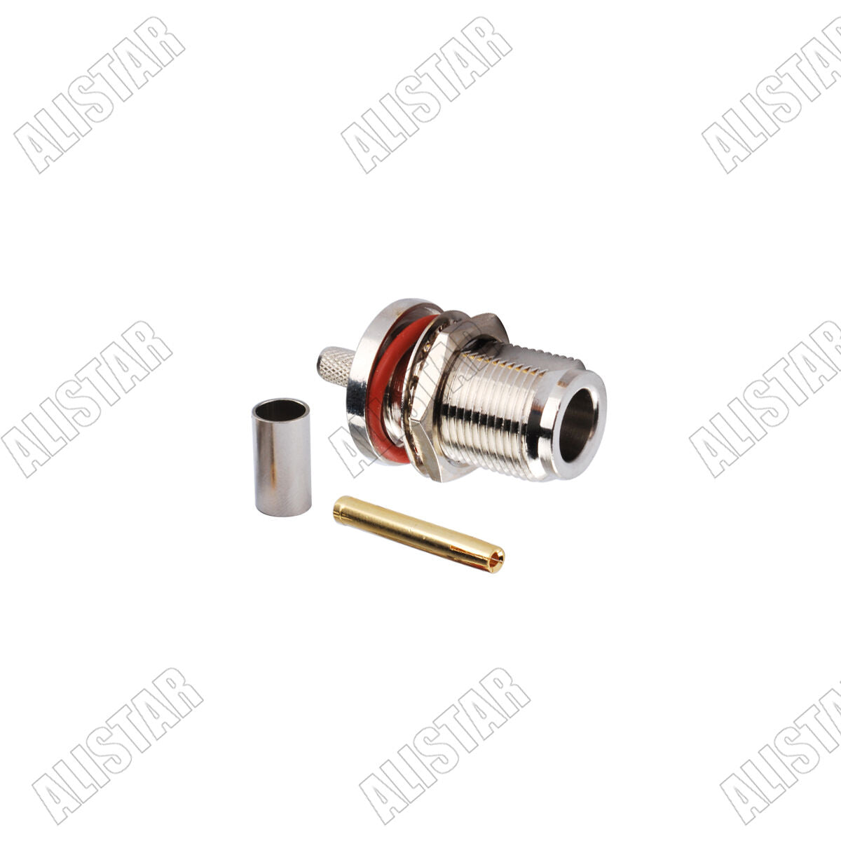 10x N Female jack bulkhead with nut connector crimp for RG58 RG142 LMR195 cable
