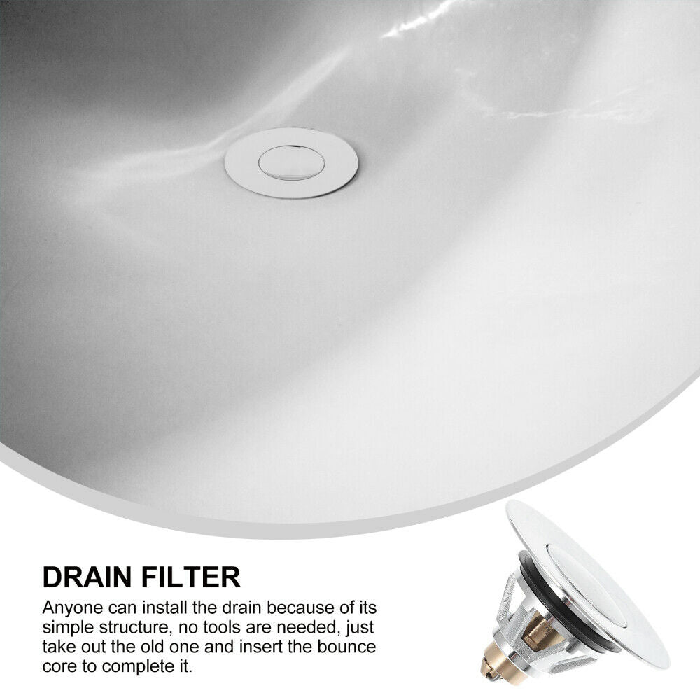 Suit for Bathroom and Kitchen Wash Basins Durable Drain Filter Drain Plug 1Pack