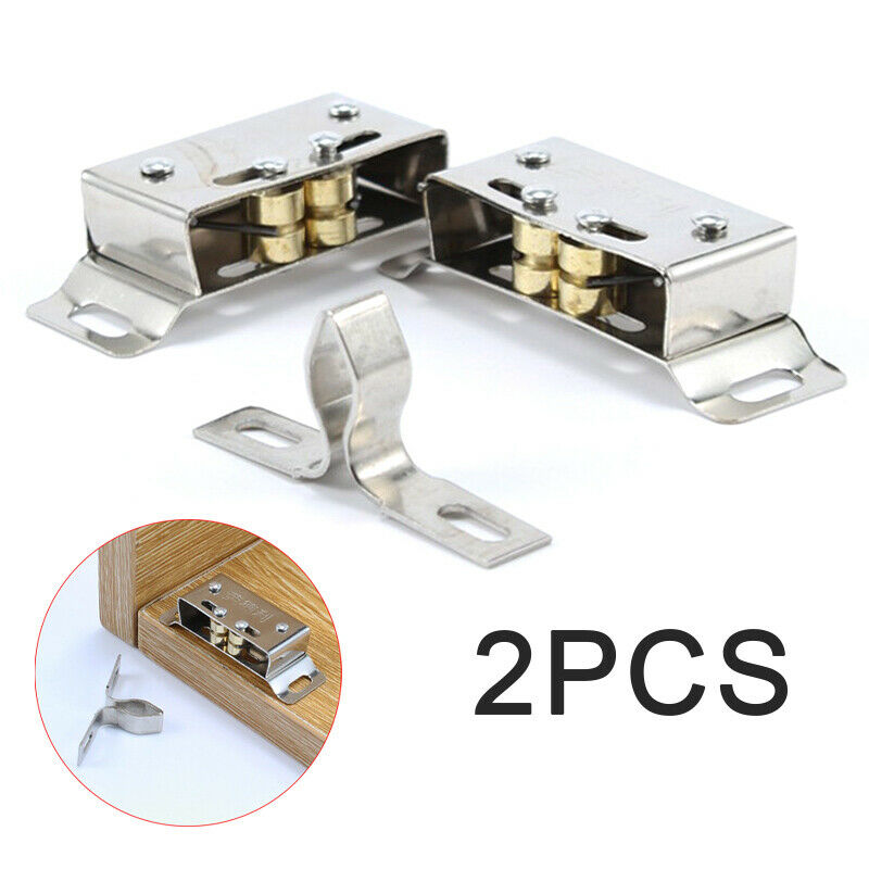 2PCS Stainless Steel Catch Stopper Cabinet Catch for Cupboard Cabinet Kit.l8