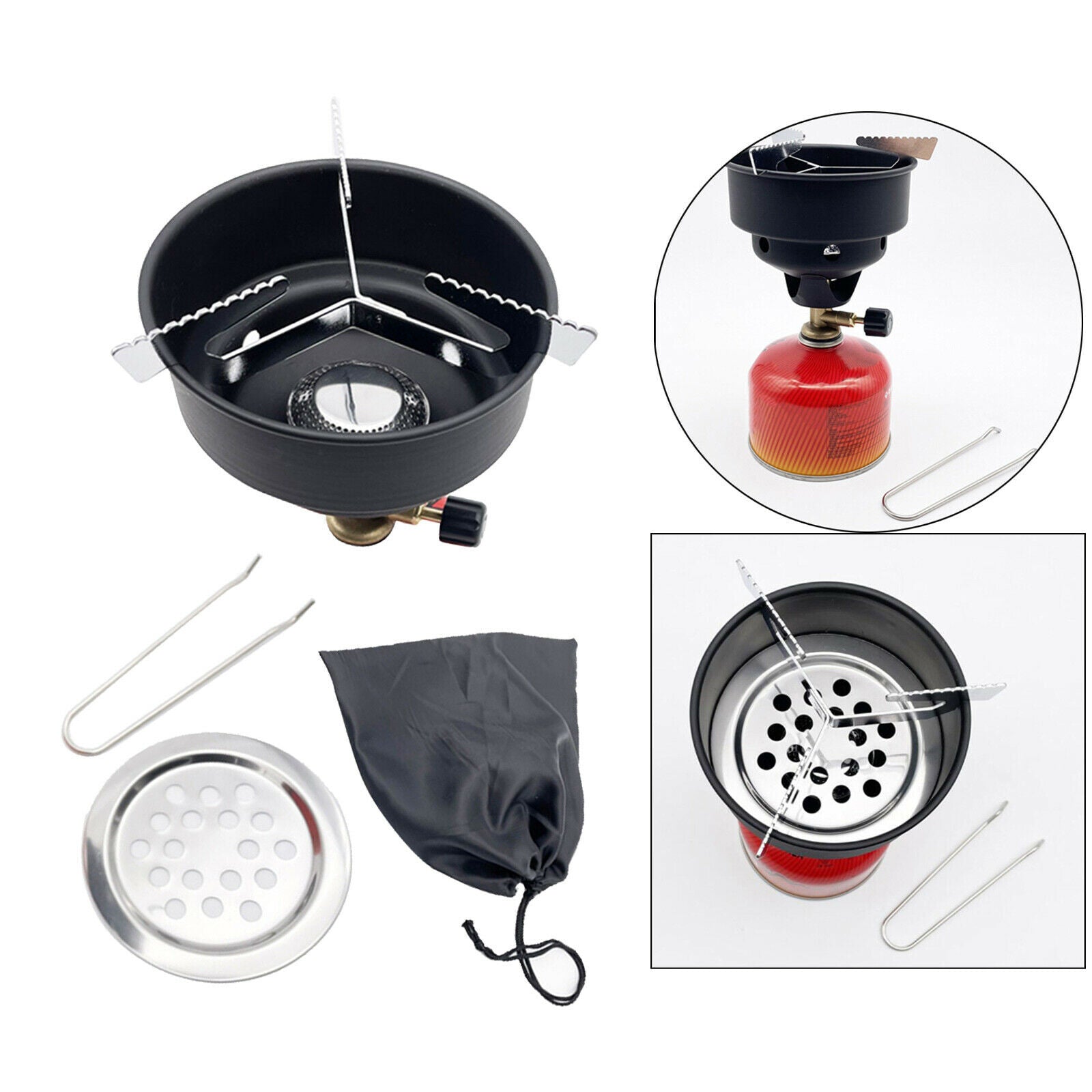 Camping Stove Burner Butane Gas Stove Tent Heater Outdoor Coal Stove Hunting