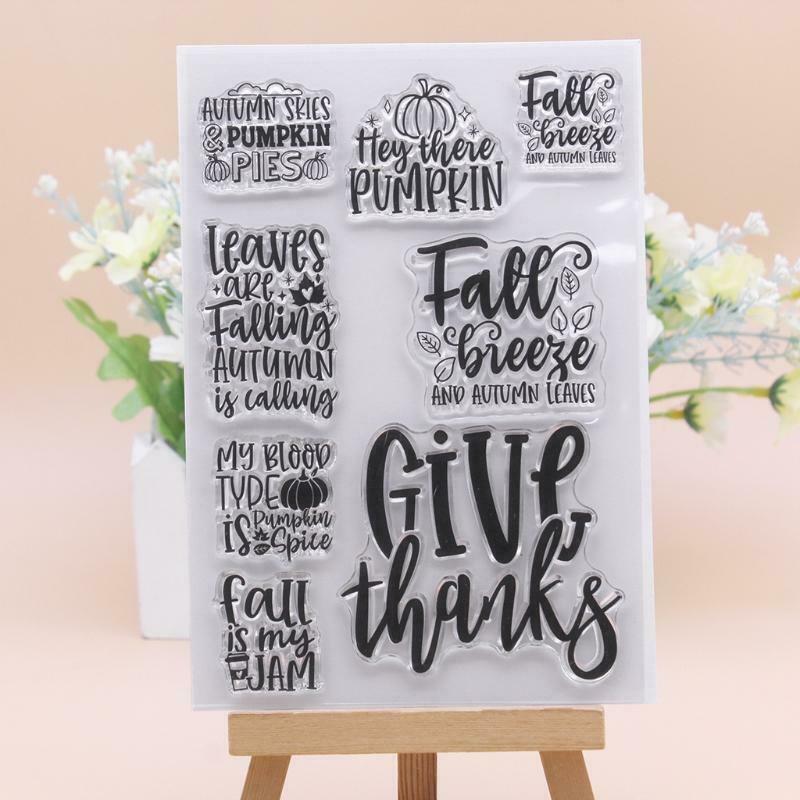 Thanksgiving Silicone Clear Seal Stamp DIY Scrapbooking Embossing Photo Album