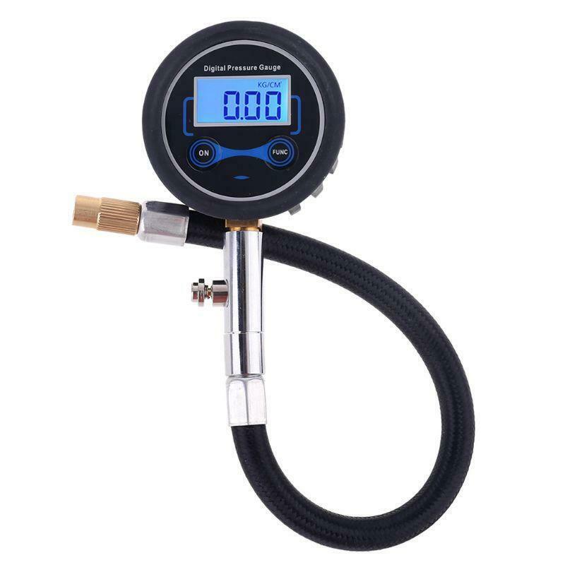 Digital Tire Pressure Gauge 200 Psi with Adapter Kit for Car Bike Motorcycle
